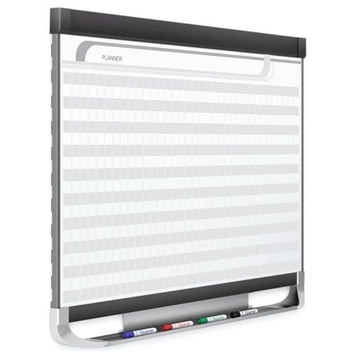 Quartet Prestige 2 4' x 3' Magnetic Porcelain 1x1 Grid Planner White Board - PP1143P2