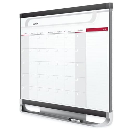 Quartet Prestige 2 4' x 3' Total Erase Magnetic Monthly Planner White Board - CP43P2
