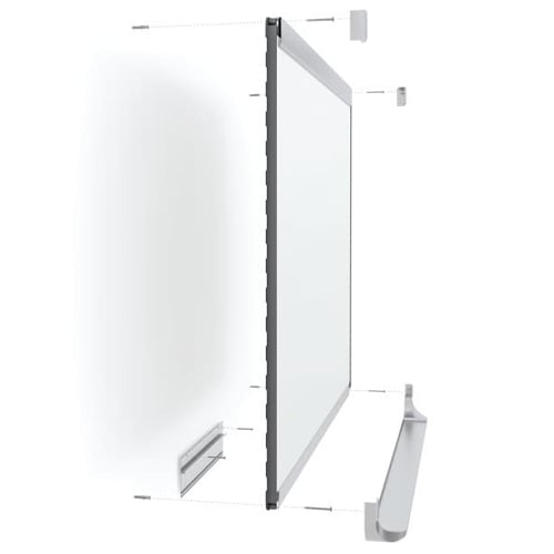 Quartet Prestige 2 6' x 4' Magnetic Porcelain White Board Graphite Frame - P557GP2