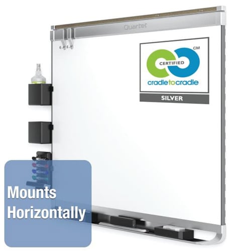 Quartet Prestige 2 6' x 4' Magnetic Porcelain White Board Silver Frame - P557AP2