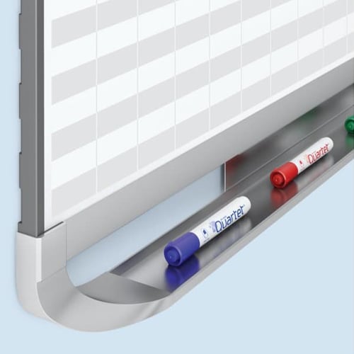 Quartet Prestige 2 6' x 4' Magnetic Porcelain 1x2 Grid Planner White Board - PP1264P2