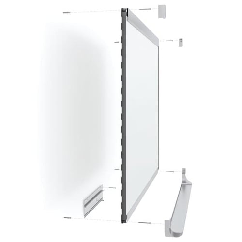 Quartet Prestige 2 Magnetic Porcelain White Board Silver Frame