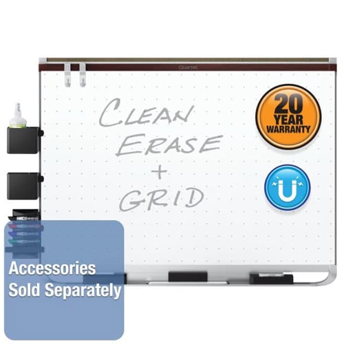 Quartet Prestige 2 Magnetic Steel White Board Mahogany Frame