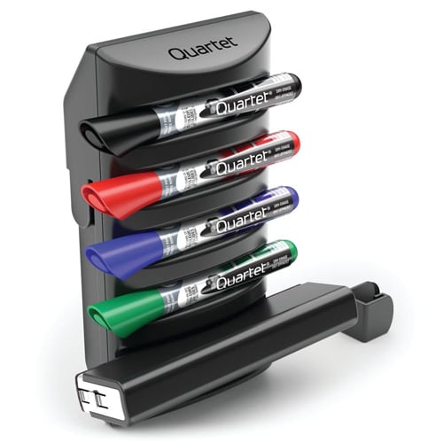 Quartet Prestige 2 Connects Marker Caddy with 4 EnduraGlide Markers and Eraser - 85377