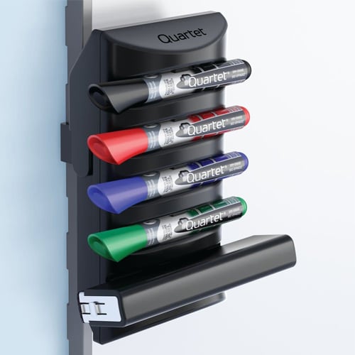 Quartet Prestige 2 Connects Marker Caddy with 4 EnduraGlide Markers and Eraser - 85377
