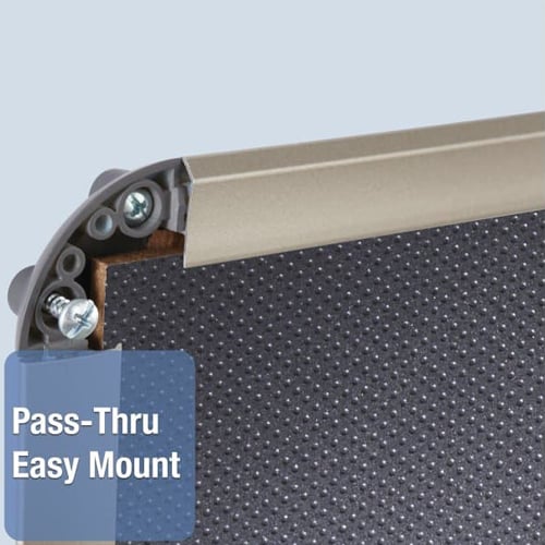 Quartet Prestige 23" x 18" Embossed Foam Bulletin Board with Titanium Frame - B361T