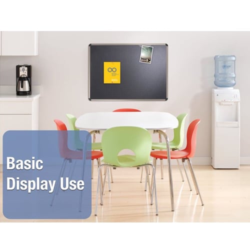 Quartet Prestige 23" x 18" Embossed Foam Bulletin Board with Titanium Frame - B361T