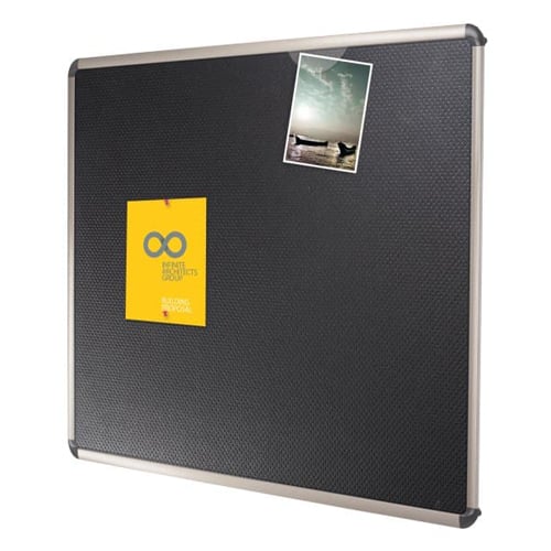 Quartet Prestige 23" x 18" Embossed Foam Bulletin Board with Titanium Frame - B361T