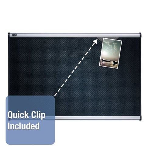 Quartet Prestige 36" x 24" Embossed Foam Bulletin Board with Aluminum Frame - B343A