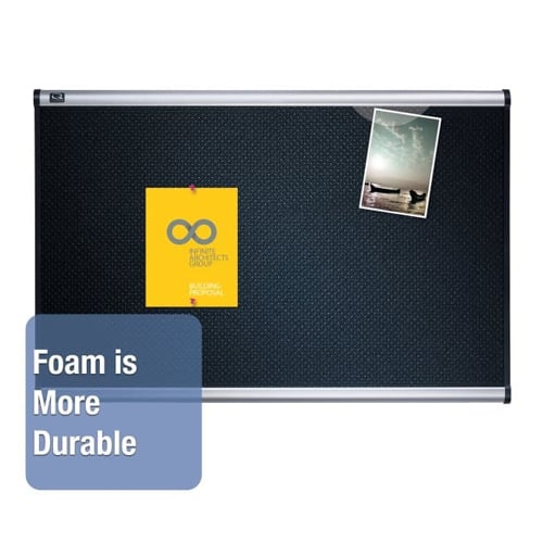 Quartet Prestige 36" x 24" Embossed Foam Bulletin Board with Aluminum Frame - B343A