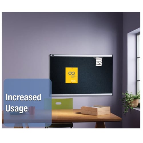 Quartet Prestige 36" x 24" Embossed Foam Bulletin Board with Aluminum Frame - B343A
