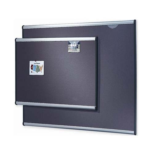 Quartet Prestige 36" x 24" Diamond Mesh Fabric Bulletin Board with Aluminum Frame - B443A