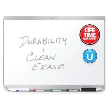 Quartet Prestige 2 Magnetic Porcelain White Board Silver Frame