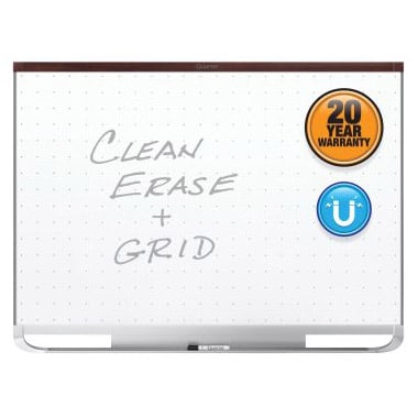 Quartet Prestige 2 Magnetic Steel White Board Mahogany Frame