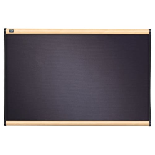 Quartet Prestige 36" x 24" Diamond Mesh Fabric Bulletin Board with Maple Frame - B443MA