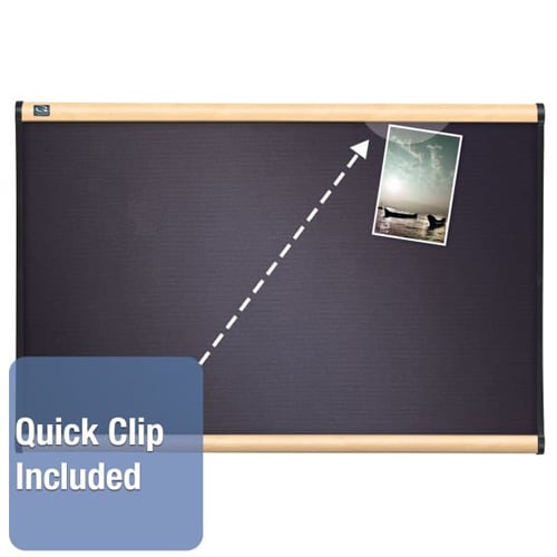 Quartet Prestige Maple Fabric Bulletin Board