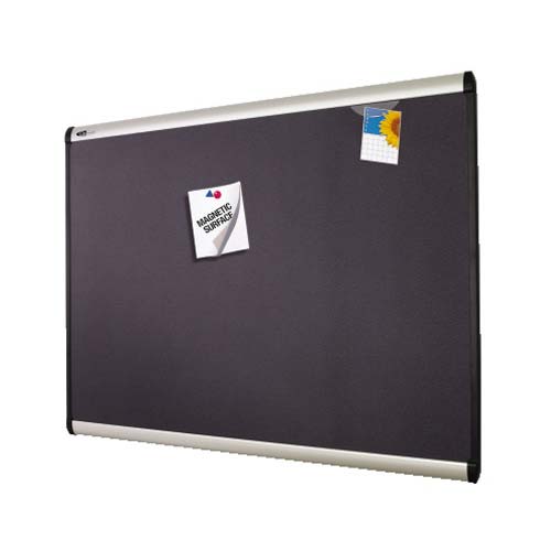 Quartet Prestige Plus 36" x 24" Magnetic Fabric Bulletin Board with Aluminum Frame - MB543A