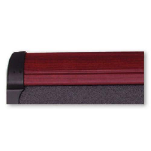 Quartet Prestige Plus 36" x 24" Magnetic Fabric Bulletin Board with Mahogany Frame - MB543M