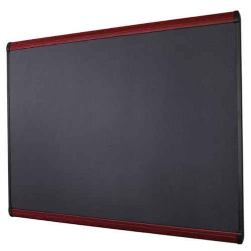 Quartet Prestige Plus 36" x 24" Magnetic Fabric Bulletin Board with Mahogany Frame - MB543M