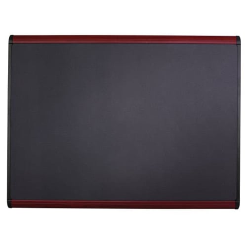 Quartet Prestige Plus 36" x 24" Magnetic Fabric Bulletin Board with Mahogany Frame - MB543M