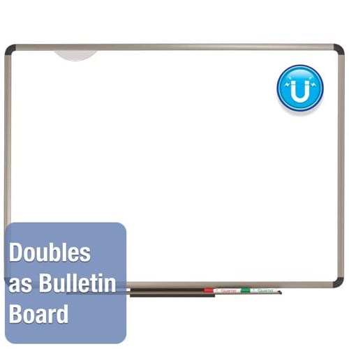 Quartet Prestige Plus 36" x 23" Titanium Frame Whiteboard - P563T