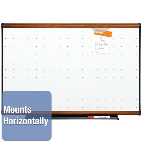 Quartet Prestige Total Erase 35" x 24" Light Cherry Frame Board