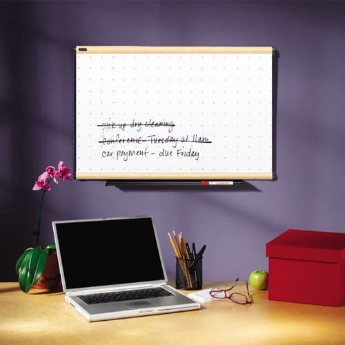 Quartet Prestige Total Erase 35" x 24" Maple Frame Board