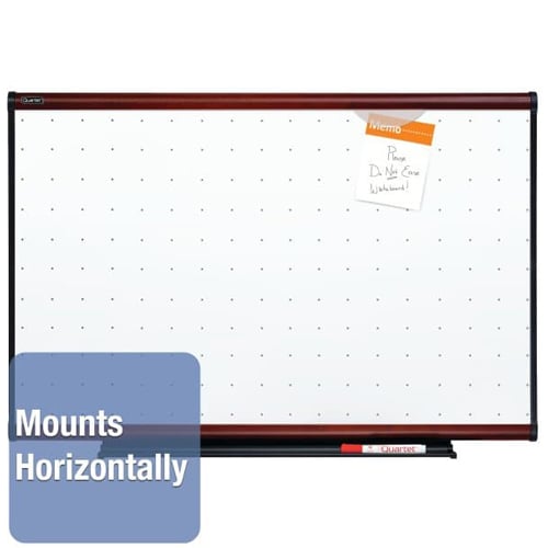Quartet Prestige Total Erase 71" x 48" Mahogany Frame Board