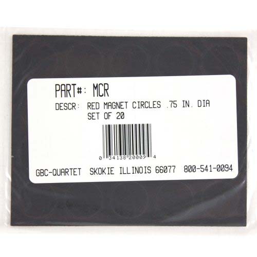 Quartet Red 3/4" Magnetic Circles 20pk - MCR