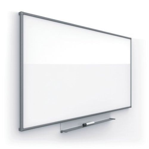 Quartet Silhouette 85" x 48" Nano-Clean Magnetic Whiteboard with Charcoal Aluminum Frame - CM8548C