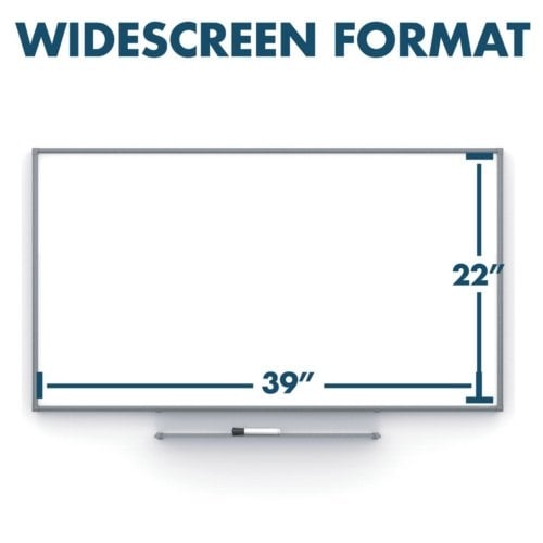 Quartet Silhouette 85" x 48" Nano-Clean Magnetic Whiteboard with Charcoal Aluminum Frame - CM8548C