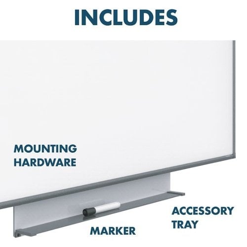 Quartet Silhouette 85" x 48" Nano-Clean Magnetic Whiteboard with Charcoal Aluminum Frame - CM8548C