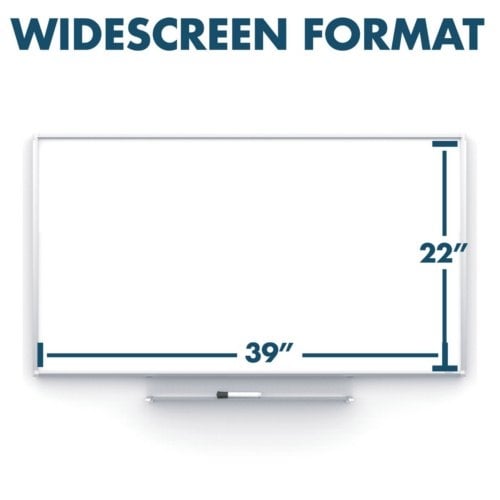 Quartet Silhouette Nano-Clean Magnetic Whiteboard with Silver Aluminum Frame