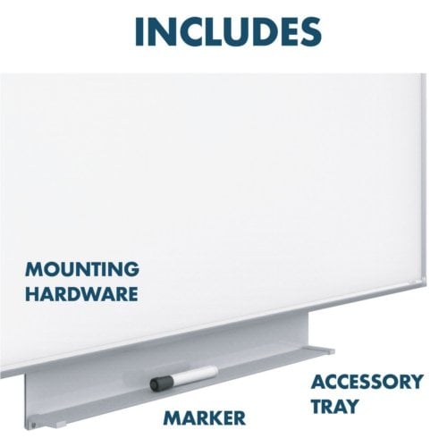 Quartet Silhouette Nano-Clean Magnetic Whiteboard with Silver Aluminum Frame