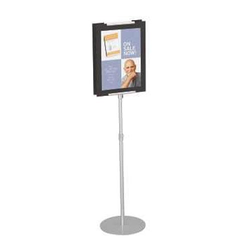 Quartet Silver Adjustable Height Sign Stand - 7923