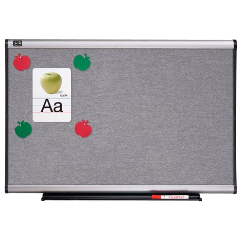 Quartet Connectable Modular Sand Vinyl Tack Board with Aluminum Frame