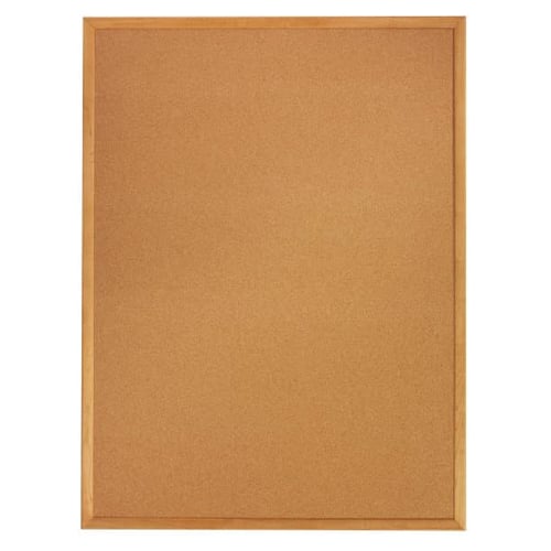 Quartet 24" x 18" Standard Cork Bulletin Board with Oak Frame - 301