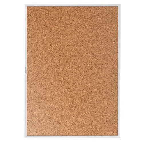 Quartet Standard 60" x 34" Natural Cork Bulletin Board with Silver Frame - 2305