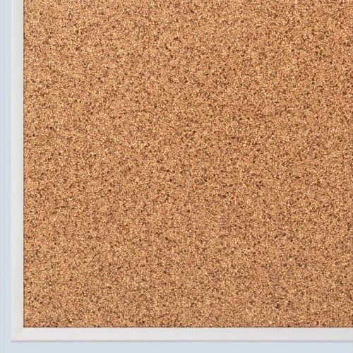 Quartet Standard 96" x 46" Natural Cork Bulletin Board with Silver Frame - 2308