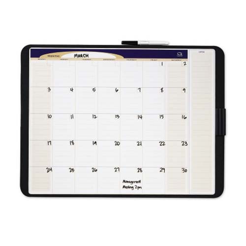 Quartet Tack and Write 23" x 17" One Month Calendar Board - CT2317