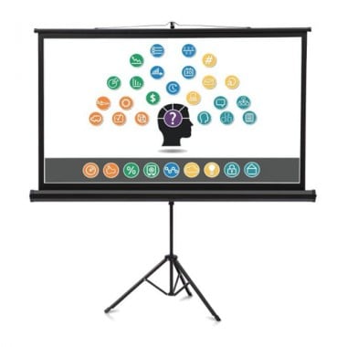 Quartet Wide Format Projection Screen - Tripod Base