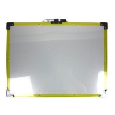 Quartet Industrial Magnetic Whiteboard with Yellow Plastic Frame