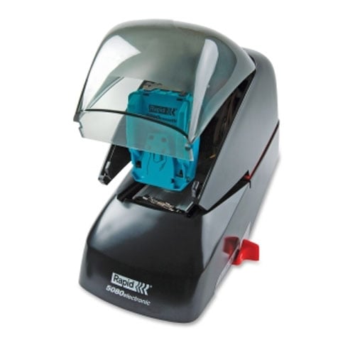 Rapid 5080e Black/Smoke Flat Clinch Electric Stapler - RPD90147