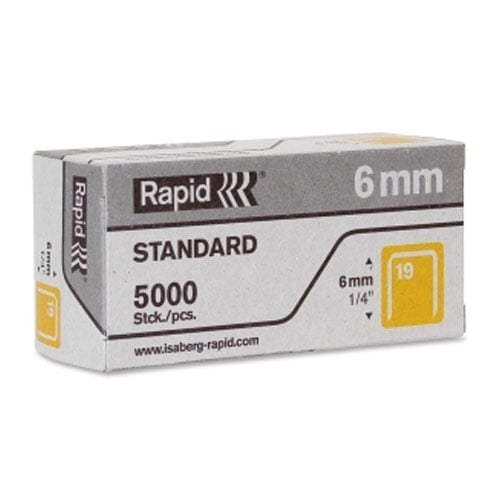 Rapid R23 No.19 Fine Wire 1/4" Staples - 5000/Box - RPD23391100