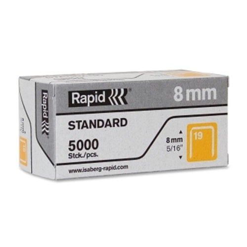 Rapid R23 No.19 Fine Wire Staples - 5000/Box