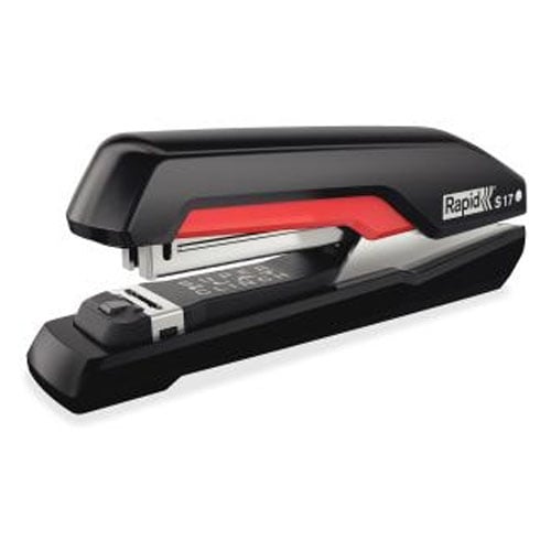 Rapid S17 Black/Red Supreme SuperFlatClinch Fullstrip Stapler - RPD5000596
