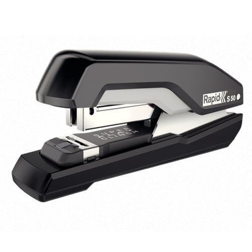 Rapid S50 Black/Gray Supreme SuperFlatClinch Halfstrip Stapler - RPD5000598