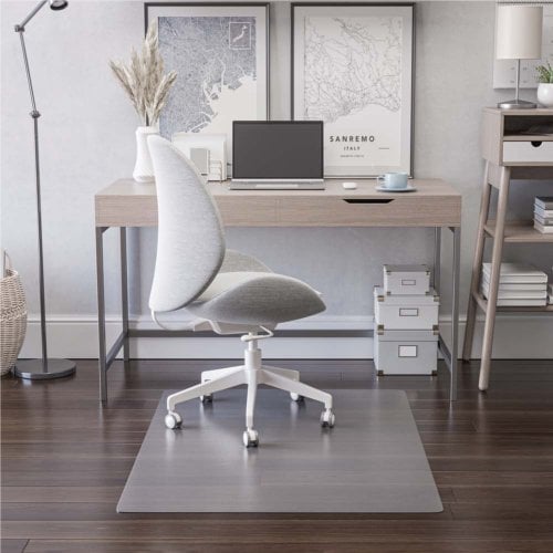 36" x 48" Deflecto® EconoMat Clear Chair Mat for Hard Floors (Non-Studded) with Straight Edge - CM2E142COM