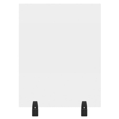Luxor RECLAIM Clear Acrylic 24" x 30" Clamp-On Sneeze Guard Cubicle Wall Extender