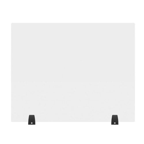 Luxor RECLAIM Clear Acrylic 30" x 24" Tabletop Sneeze Guard Desk Divider